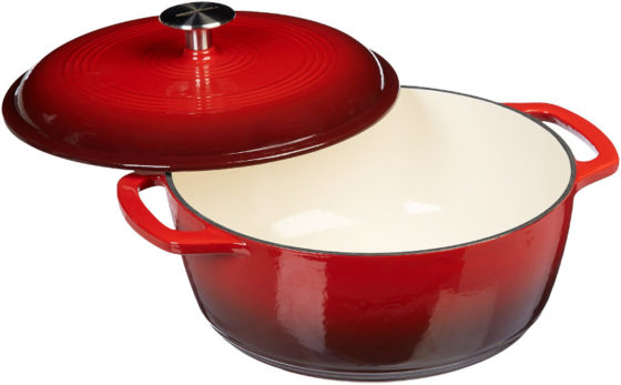 amazonbasics enameled cast iron