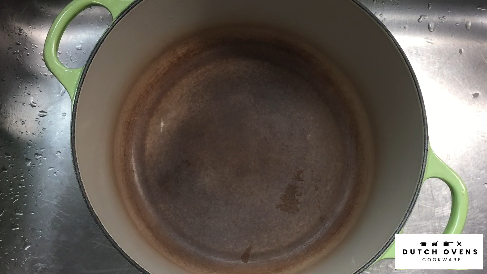 how to clean outside of enameled cast iron